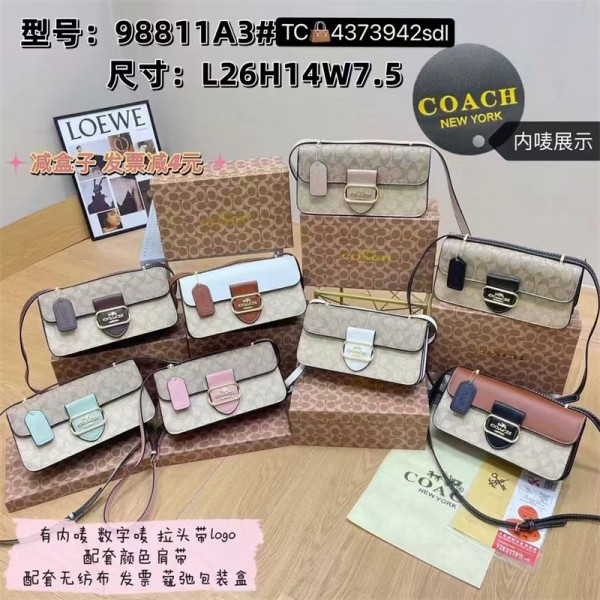 Coach コーチ肩掛けバッグブランドショルダーバッグ レディース 斜め掛けバッグ  大容量 柔らかい 軽量 肩掛け 斜め掛け カジュアル 通勤 シンプル おしゃれ