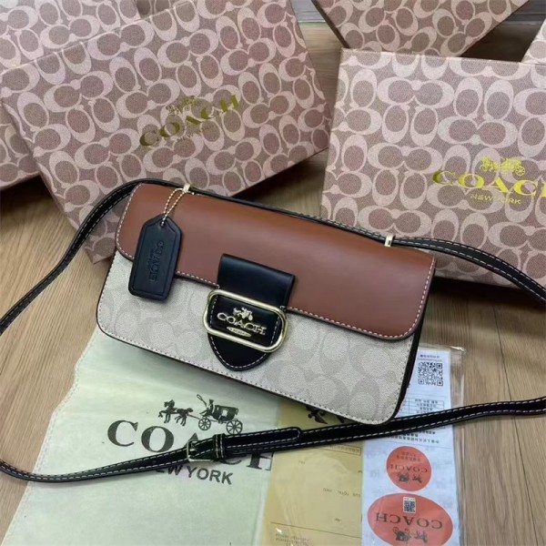 Coach コーチ肩掛けバッグブランドショルダーバッグ レディース 斜め掛けバッグ  大容量 柔らかい 軽量 肩掛け 斜め掛け カジュアル 通勤 シンプル おしゃれ