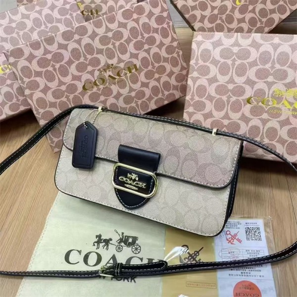 Coach コーチ肩掛けバッグブランドショルダーバッグ レディース 斜め掛けバッグ  大容量 柔らかい 軽量 肩掛け 斜め掛け カジュアル 通勤 シンプル おしゃれ