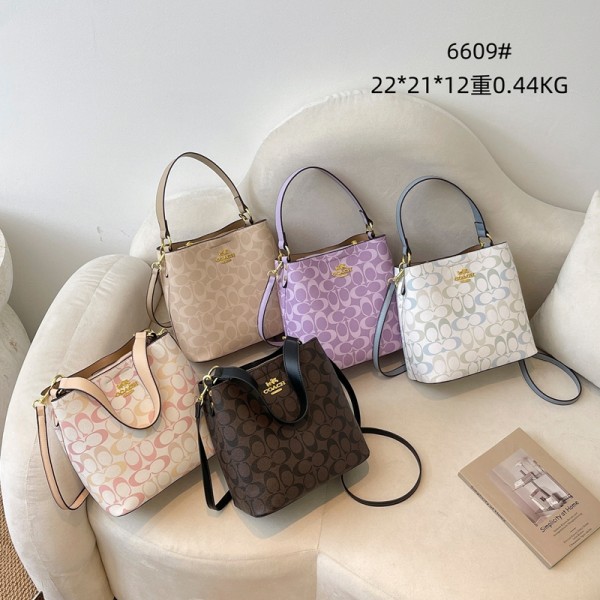 Coach コーチブランドバケツバッグ レディース ワンショルダーバッグ 大きめ 2way ハンドバッグ バケット型 ショルダーバッグ 斜めがけ PUレザー 大容量 軽量 大人 通勤 多機能バッグ 丈夫 カジュアル レディースバッグ
