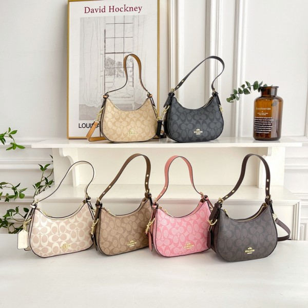 Coach コーチブランド斜めがけバッグ レディースバック 三日月バッグ PUレザー 小型 小さめ ボディバッグ 撥水 通学 通勤バック レディースカバン 斜めがけ 自転車バック