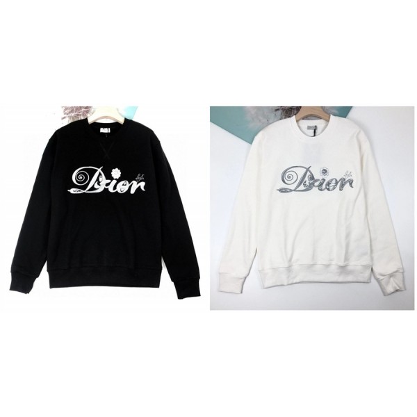 ディオール ブランド パーカー DIOR 長袖 Tシャツ トレーナー 男子 シンプル ゆったり 秋冬新品 スウェットシャツ 裏起毛 肌に優しい 暖かい 上着 春秋服 男女通用 大きいサイズ