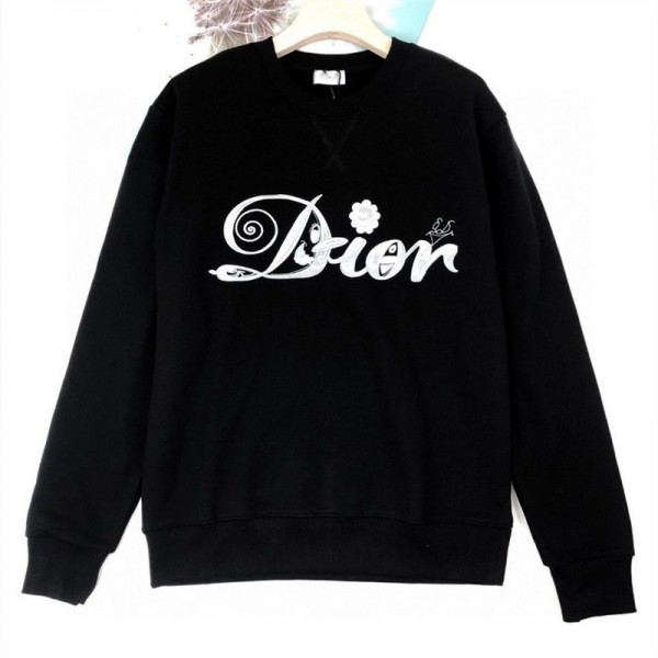 ディオール ブランド パーカー DIOR 長袖 Tシャツ トレーナー 男子 シンプル ゆったり 秋冬新品 スウェットシャツ 裏起毛 肌に優しい 暖かい 上着 春秋服 男女通用 大きいサイズ