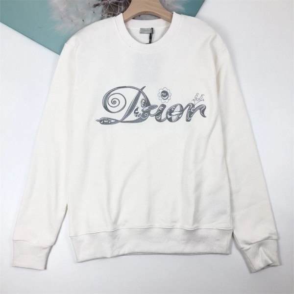 ディオール ブランド パーカー DIOR 長袖 Tシャツ トレーナー 男子 シンプル ゆったり 秋冬新品 スウェットシャツ 裏起毛 肌に優しい 暖かい 上着 春秋服 男女通用 大きいサイズ