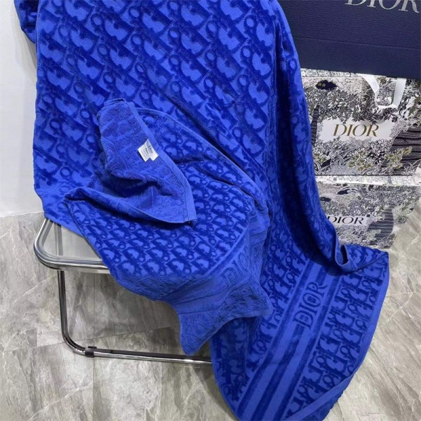 Dior ディオールメンズフェイスタオル 運動タオル 2点セット ハイブランドシャワータオル 大幅 吸水タオルハイブランド タオル ギフトタオルブランド 人気 女性