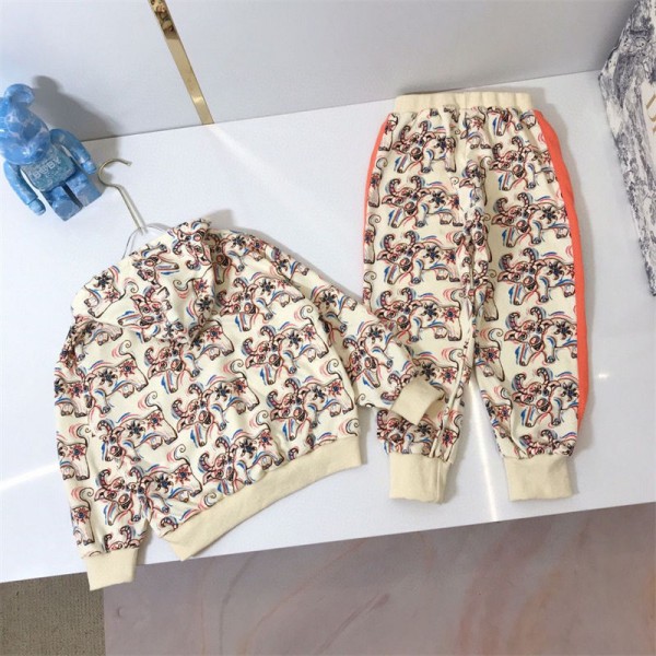 Dior ディオール ブランド 子供 裏起毛 ジャージ 上下セット キッズ スウェット セットアップ パーカー 男の子 ジュニア スエット 上下 小学生 スポーツウェア 運動着 2点セット フード付き 暖かい 厚手 秋冬 韓国服 おしゃれ 100 - 160cm