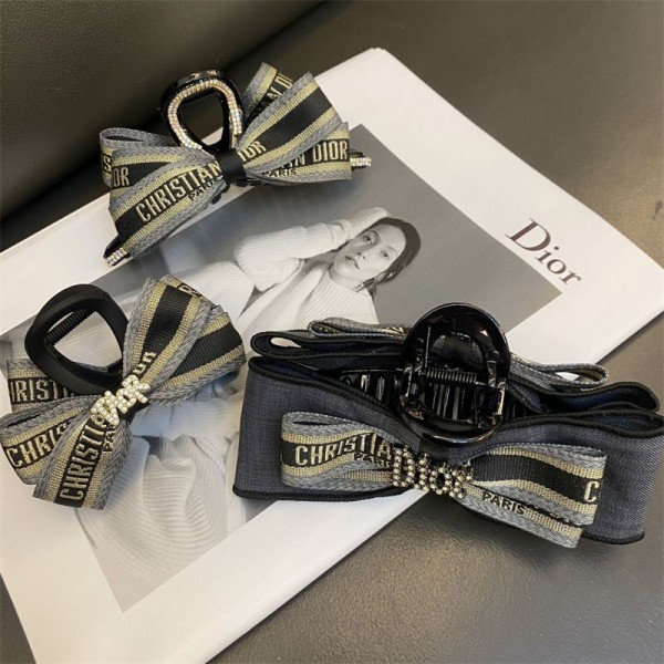 Dior ディオールハイブランドヘアクリップ 大きめ ヘアクリップ 髪留め クリップ プリンセスヘアピン ヘアアレンジ 大きめ 蝶結び 髪飾り 韓国風 シンプル おしゃれ 人気 上品 可愛い ヘアアクセサリー