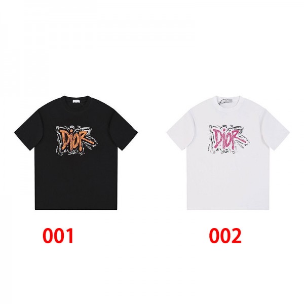 Dior ディオールブランドtシャツ上着カジュアルTシャツカットソーペアカップル20代 30代40代tシャツ 激安パロディ大人の上質Tシャツ M - 4XL