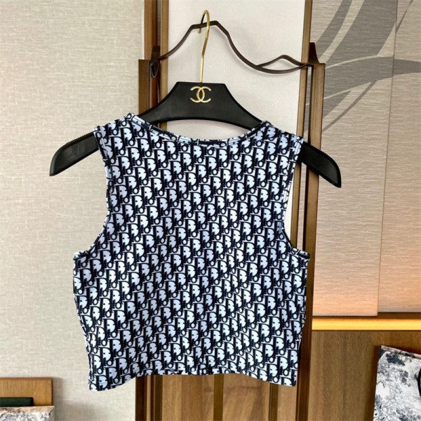 Dior ディオールブランドヨガウェア スポーツウェア 上下セット トレーニングウェア スポーツブラ S - XL ハイウエスト ヨガパンツ レギンス タイツ レディース フィットネスウェア カップ付き おしゃれ 通気性