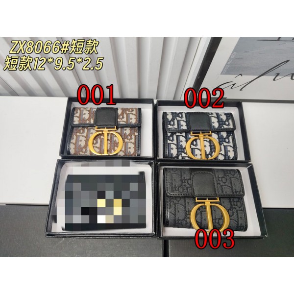 Dior ディオールブランド財布 レディースウォレット カードホルダー 小銭入れ コンパクト かわいい 短 3つ折り ミニ財布 ポータブル 収納 コインケース 折り畳み小銭入れ 高校生 女子