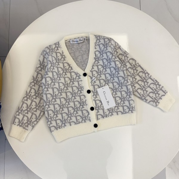 Dior ディオールブランドキッズ カーディガン スクール ゆったり Vネック 秋冬 ニットセーター 男の子 女の子 小学生 中学高校生 おしゃれ 制服 90¬150cm 長袖 カーディガン 高品質