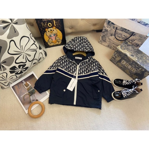 Dior ディオールブランドウィンドブレーカー ボーイズ かわいい 軽量 裏地付き 子供服 アウター ジャンパー 男の子 ジュニア 90¬160cm  マウンテンパーカー キッズ 防風 防水 プレゼント 春秋 入園