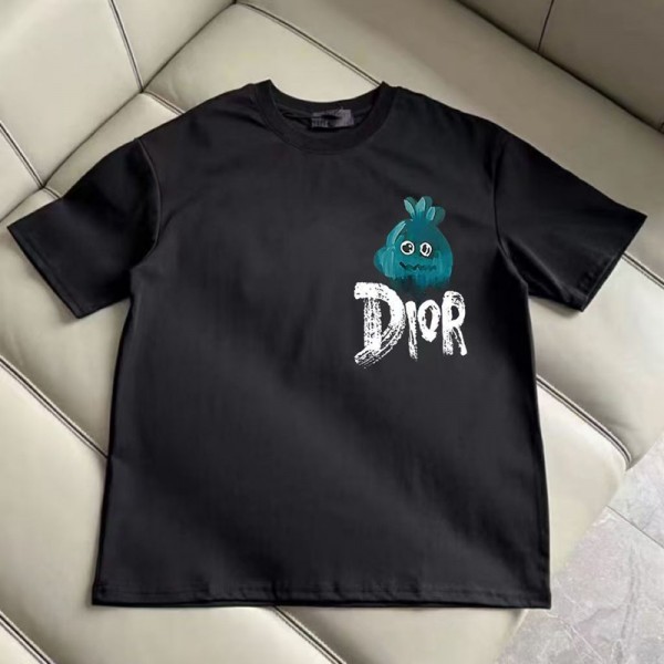 Dior ディオール親子tシャツハイブランド夏tシャツメンズ高品質ブランドＴシャツペアルック服 コピー 激安屋20代 30代40代tシャツ 激安パロディ S¬3XL 