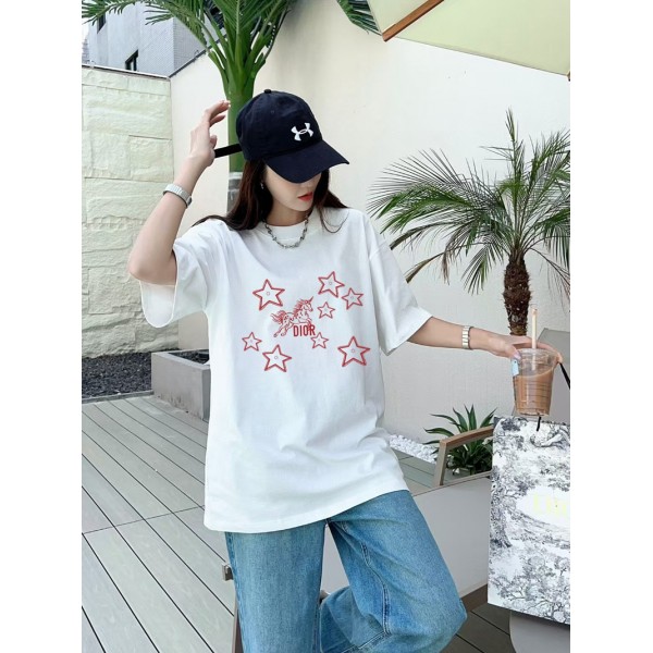 ハイブランドDior ディオール半袖tシャツ夏ハイブランドtシャツ偽物レディースメンズハイブランド半袖tシャツ男女兼用ブランドtシャツ高品質