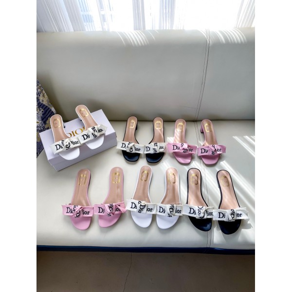 Dior ディオールブランド 夏スリッパ レディース お出かけ用サンダルハイブランド ミュールサンダル スリッパ夏 履きやすい ブランド ローファースリッパ 軽量 225¬250mm