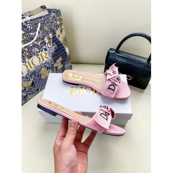 Dior ディオールブランド 夏スリッパ レディース お出かけ用サンダルハイブランド ミュールサンダル スリッパ夏 履きやすい ブランド ローファースリッパ 軽量 225¬250mm