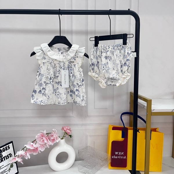 ディオールブランドベビー服 女の子 トップス Dior パンツ tシャツ 赤ちゃん服 新生児服 外出着 ベビー肌着 夏服 かわいい 洋服 73¬110cm