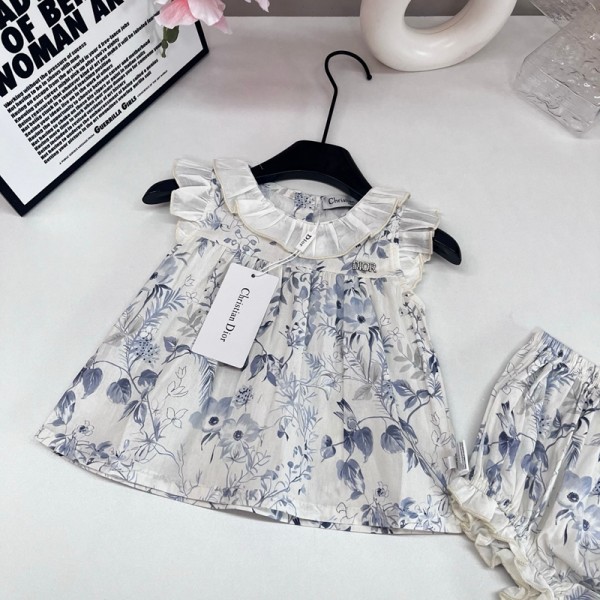 ディオールブランドベビー服 女の子 トップス Dior パンツ tシャツ 赤ちゃん服 新生児服 外出着 ベビー肌着 夏服 かわいい 洋服 73¬110cm