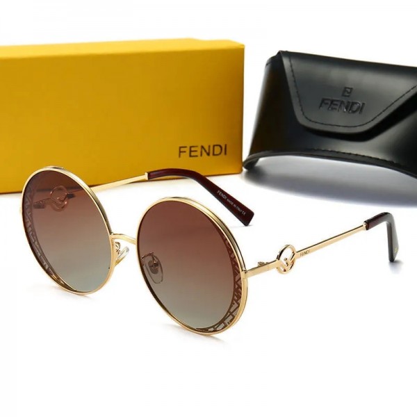 ブランド フェンディ サングラス レディース メンズ FENDI 偏光サングラス UVカット 偏光 おしゃれ 紫外線カット サングラス  丸型 ラウンド クラシック デザイン ファッション  軽量 運転用 さんぐらす　