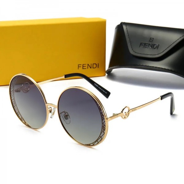 ブランド フェンディ サングラス レディース メンズ FENDI 偏光サングラス UVカット 偏光 おしゃれ 紫外線カット サングラス  丸型 ラウンド クラシック デザイン ファッション  軽量 運転用 さんぐらす　