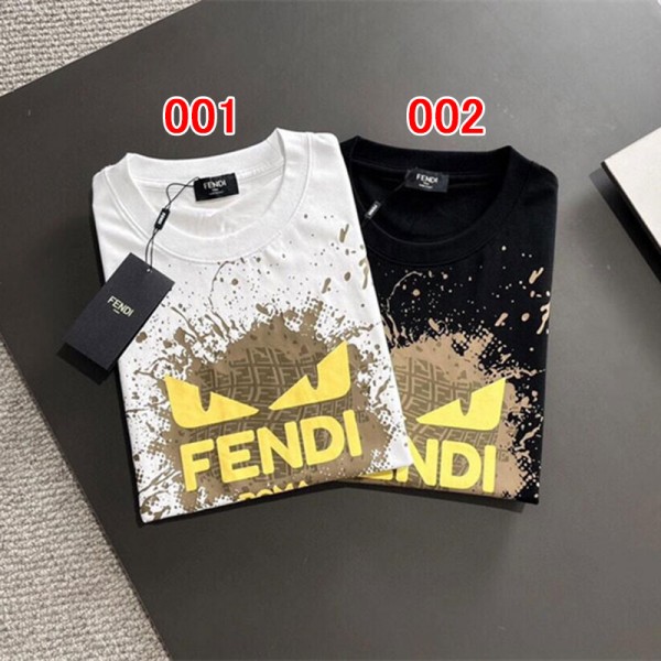 Fendi フェンディブランド半袖tシャツブランド夏tシャツオーバーサイズ おしゃれ ハイブランド半袖tシャツ男女兼用ブランドtシャツ高品質M - 4XL