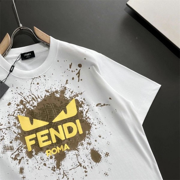 Fendi フェンディブランド半袖tシャツブランド夏tシャツオーバーサイズ おしゃれ ハイブランド半袖tシャツ男女兼用ブランドtシャツ高品質M - 4XL