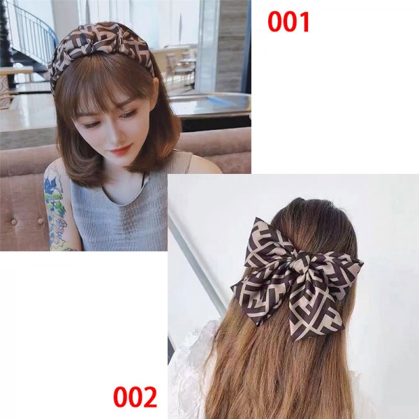 Fendi フェンディハイブランドヘアアクセサリー髪飾りカチューシャブランドかわいいブランド可愛い蝶結びヘアバンドハイブランドシュシュ存在感抜群