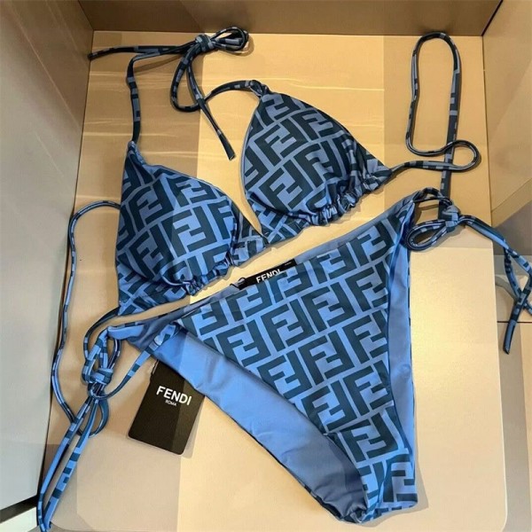 Fendi フェンディ女性 お洒落 ヨガ水着ブランド体型カバー水着  オトナ女子 人気きれいめ 大人水着大きいサイズ 体型カバー水着S - XL