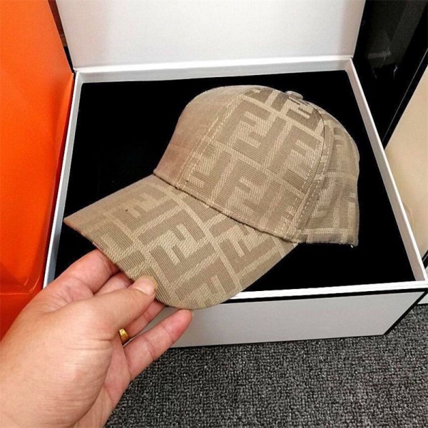 Fendi フェンディハイブランド 帽子 キャップ メンズ レディース ツートン 3カラー FF柄 ジャガード シンプル 野球キャップ ベースボールキャップ