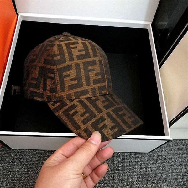 Fendi フェンディハイブランド 帽子 キャップ メンズ レディース ツートン 3カラー FF柄 ジャガード シンプル 野球キャップ ベースボールキャップ