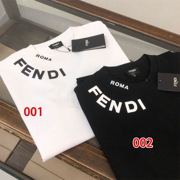 Fendi フェンディハイブランドtシャツ偽物レディースメンズ夏tシャツブランドかわいい大人の上質Tシャツtシャツ ユニセック ブランドS - 5XL