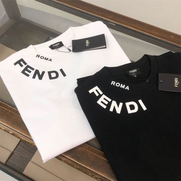 Fendi フェンディハイブランドtシャツ偽物レディースメンズ夏tシャツブランドかわいい大人の上質Tシャツtシャツ ユニセック ブランドS - 5XL