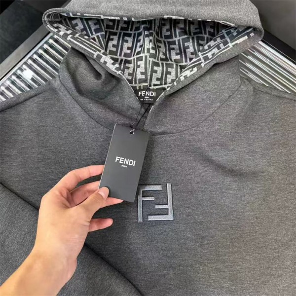 Fendi フェンディ スウェット ハイブランド秋冬ブランドトレーナー 裏起毛 大きいサイズ メンズプルオーバーブランドスウェット偽物 男女兼用L - 4XL