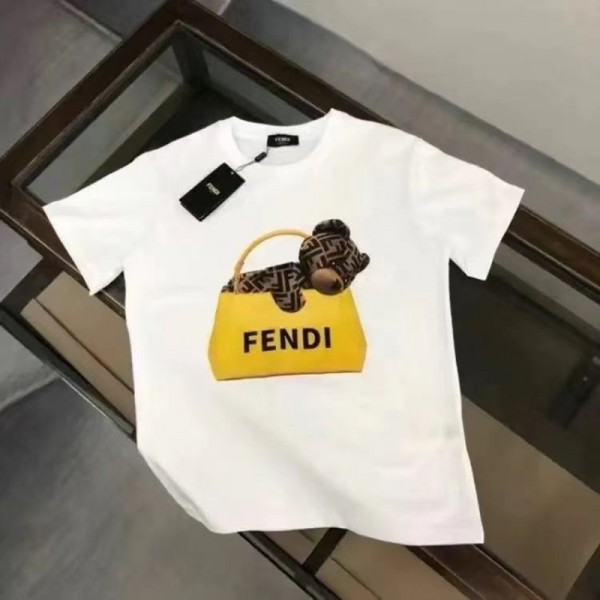 Fendi フェンディハイブランドtシャツ 子供 半袖 長袖 トップス 上着 キッズ 女の子 子供 ガールズ キッズ半袖肌着 女の子肌着半袖 半袖シャツ 半袖肌着 コットン 綿100% 100-160cm