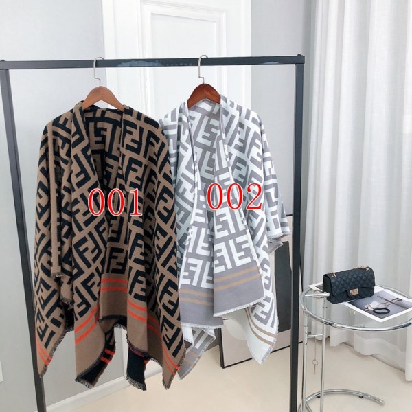 Fendi フェンディメンズ 大判ショール 暖かい春秋 スカーフ ファッション 使い心地よい肌に優しい ブランドショール男女兼用 リバーシブルマフラー 肩掛け