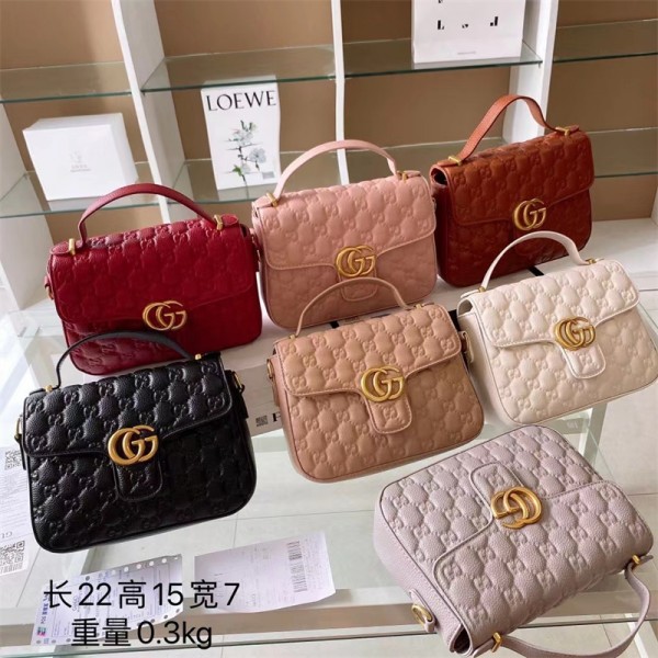 グッチ バック ショルダーバッグ gucci ブランド レザーバッグ 2wayバッグ 定番 色選択可 革製 上品 オシャレ レディース エンボス柄 しとやかな 珍しい 高品質金具