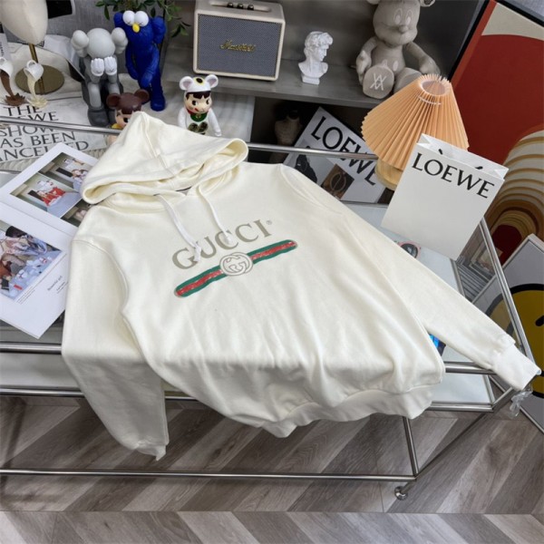 グッチ パーカー ハイブランド GUCCI トレーナー カジュアル 長袖Tシャツ 裏起毛 スウェットシャツ 大きいサイズ 心地よい スウェットパーカー 上着 フード付き 暖か 男女兼用 