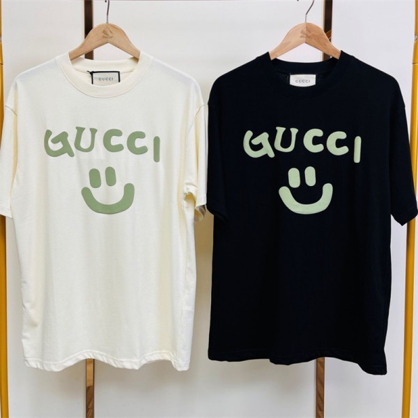 グッチ gucciｔシャツ カジュアル 黒白 男女通用 ファション