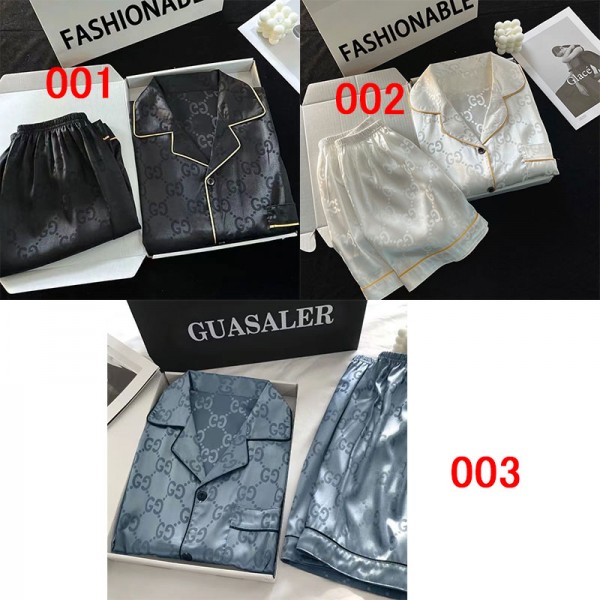 Gucci グッチ パジャマ ハイブランド寝間着 春夏ブランド ファッション ハイブランド 寝具 2点セット