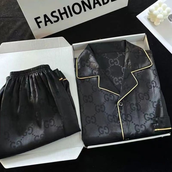 Gucci グッチ パジャマ ハイブランド寝間着 春夏ブランド ファッション ハイブランド 寝具 2点セット