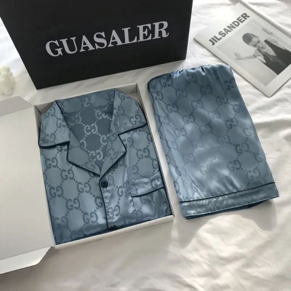 Gucci グッチ ブランド パジャマ寝間着 2点セット 高品質 おしゃれ シングルブランド ファッション 春夏 ブランド 2色  M - 5XL