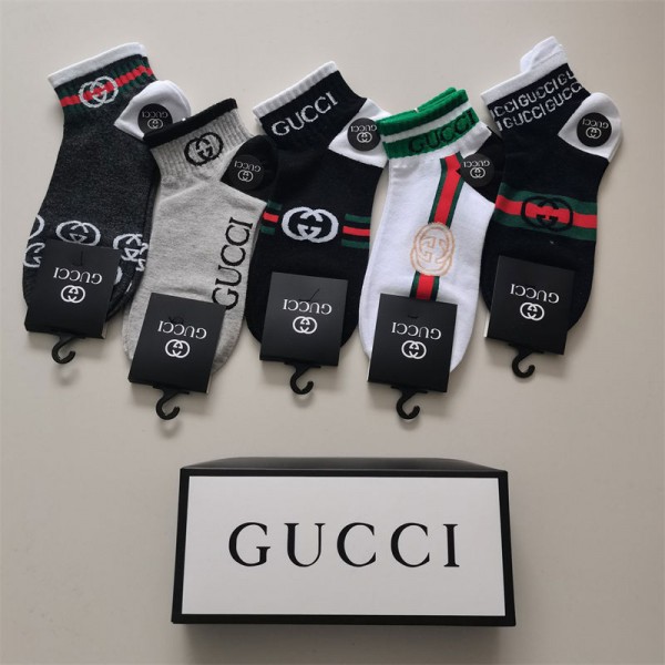 Gucci グッチハイブランド ソックス 綿製ブランドミドルソックス 高品質浅口ソックス 女の子好き 韓国上質な コットン ソックス くつした