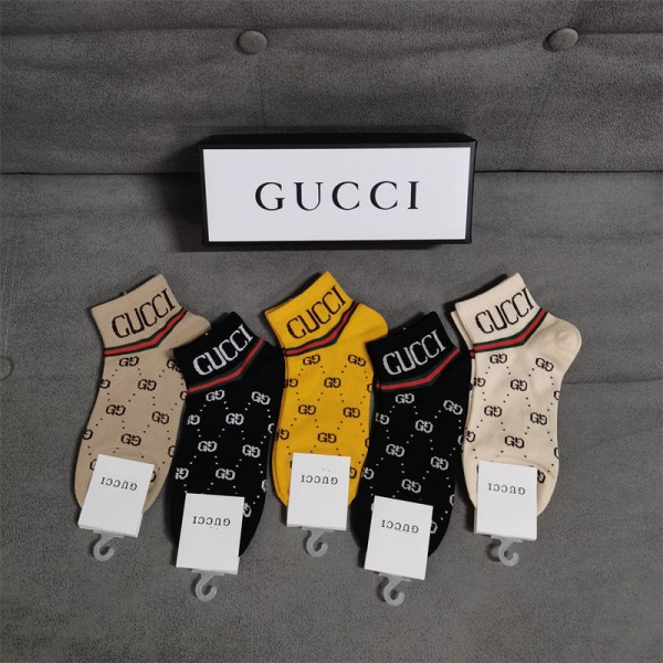 Gucci グッチハイブランド ソックス 綿製レディース向け 靴下 かわいい上質な コットン ソックス くつしたブランドソックス 男女兼用 ファッション