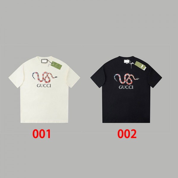 Gucci グッチブランドtシャツオーバーサイズハイブランド半袖tシャツ男女兼用ブランドtシャツ高品質大人の上質TシャツM - 4XL