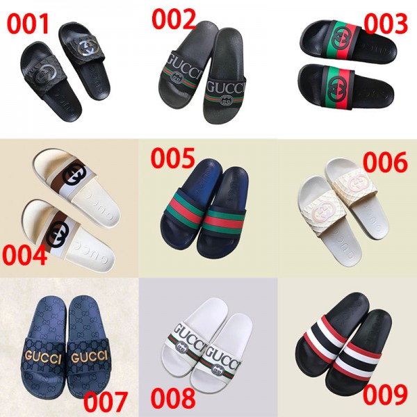 Gucci グッチハイブランド ビーチサンダルブランド室内スリッパ シャワー バス トイレ ベランダ用メンズ向けスリッパ夏履きやすいブランド ミュール  美脚 可愛い 230¬275mm