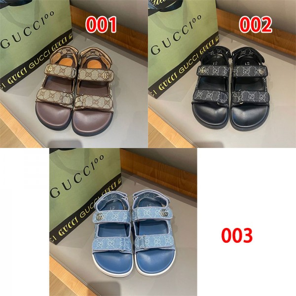 グッチブランド サンダル レディース Gucci スポーツサンダル おしゃれ 厚底 歩きやすい ビーチサンダル 美脚 コンフォートサンダル スニーカーサンダル 黒 カジュアル 225-260CM
