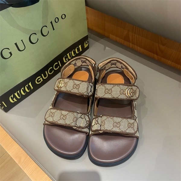 グッチブランド サンダル レディース Gucci スポーツサンダル おしゃれ 厚底 歩きやすい ビーチサンダル 美脚 コンフォートサンダル スニーカーサンダル 黒 カジュアル 225-260CM