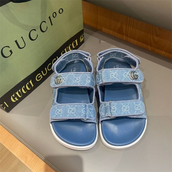 グッチブランド サンダル レディース Gucci スポーツサンダル おしゃれ 厚底 歩きやすい ビーチサンダル 美脚 コンフォートサンダル スニーカーサンダル 黒 カジュアル 225-260CM