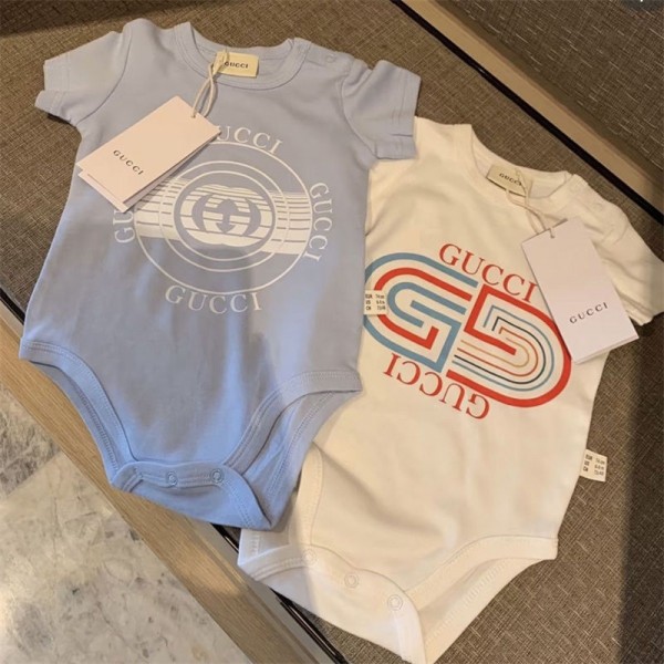 グッチ ベビー服 長袖カバーオール 綿100% Gucci 新生児服 かわいい 新生児 女の子 かわいい 赤ちゃん服 ロンパース 出産祝い プレゼント 3~12ヶ月