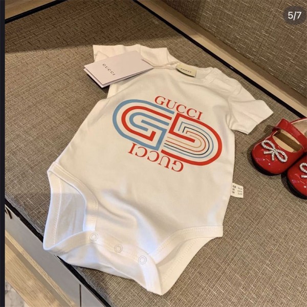 グッチ ベビー服 長袖カバーオール 綿100% Gucci 新生児服 かわいい 新生児 女の子 かわいい 赤ちゃん服 ロンパース 出産祝い プレゼント 3~12ヶ月